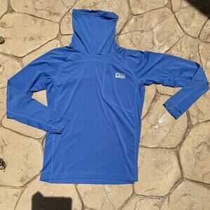 Coolibar Men's Andros Fishing Tee Size M Blue